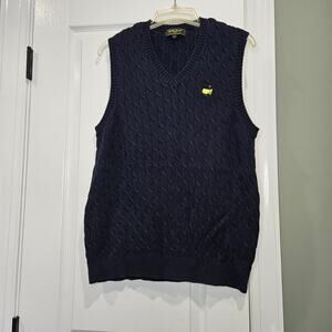 Bobby Jones Collection‎ Masters Men's L 100% Cotton V-Neck Sweater Vest